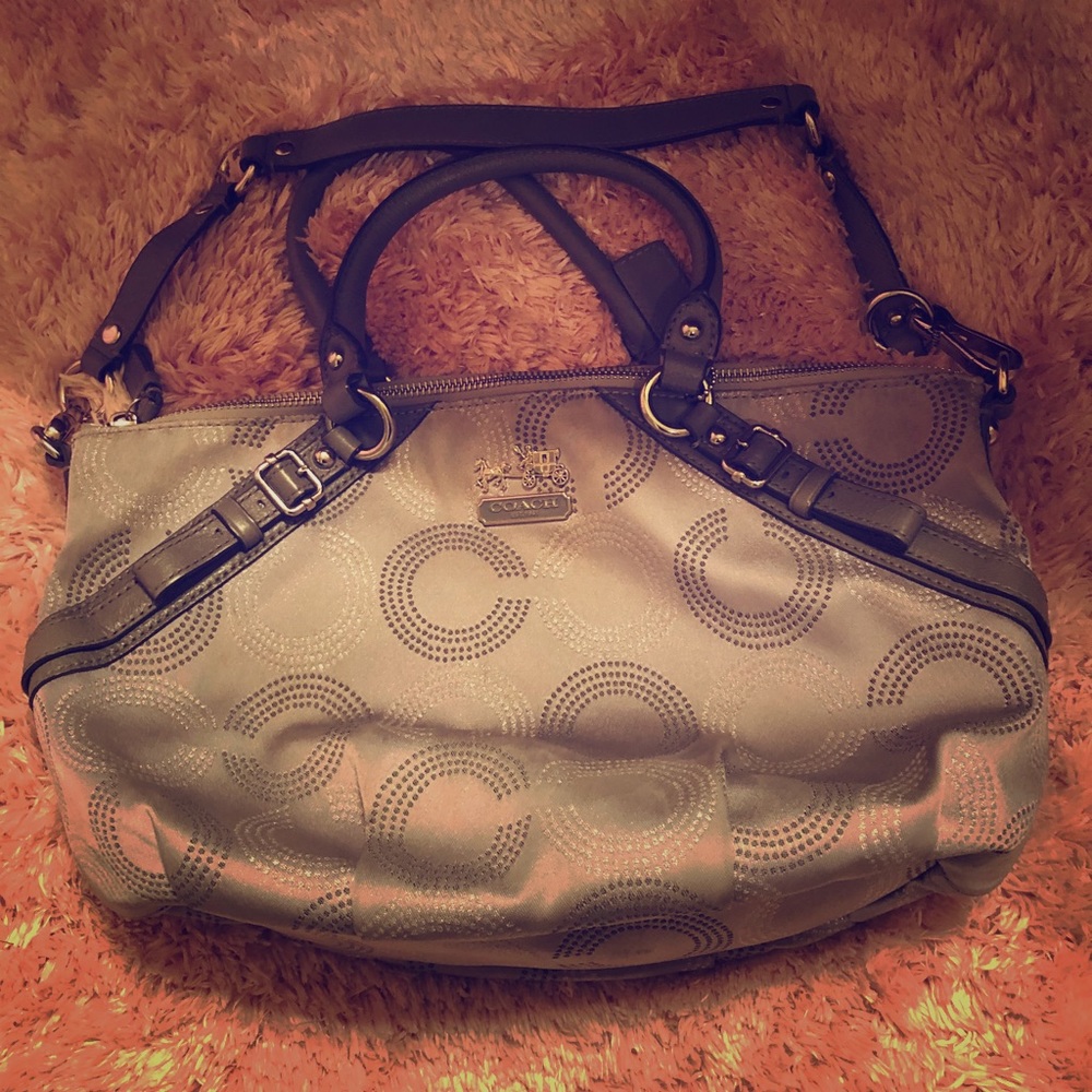 Silver Coach Handbag